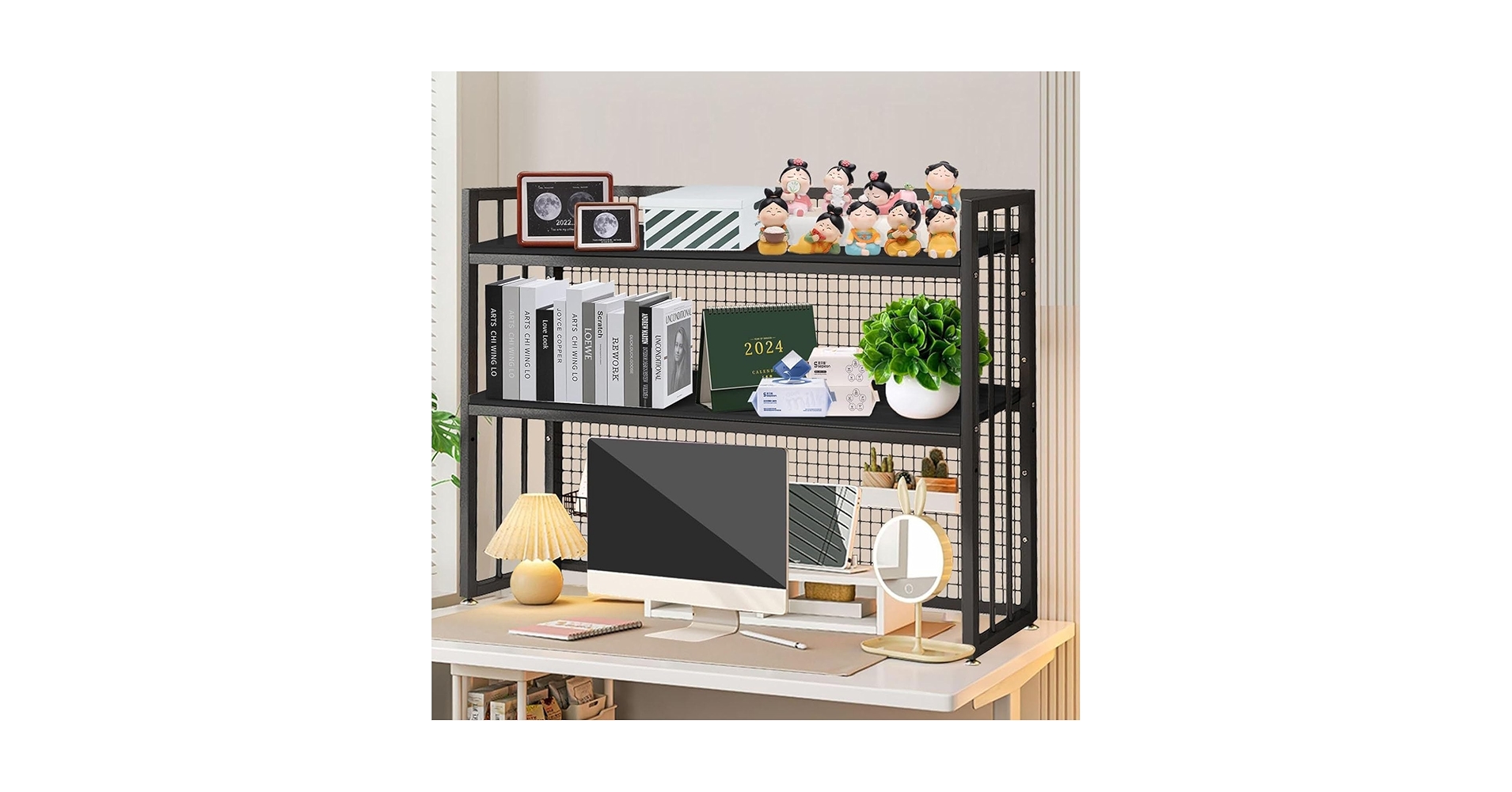 Amazon.co.jp: デスク上置き棚 - コンピューターデスク用デスクトップ